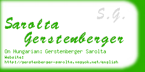 sarolta gerstenberger business card